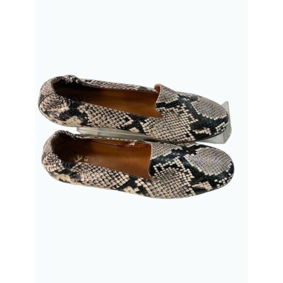 Ukies Leather Snake Print Embossed Slip-on Loafers Shoes 9 M - Picture 2 of 6